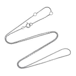 Estate Sterling Silver 925 0.9mm Cable Chain Necklace 16"-17"-18"